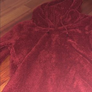 Dark Red/ Burgundy sherpa